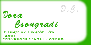 dora csongradi business card