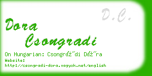 dora csongradi business card